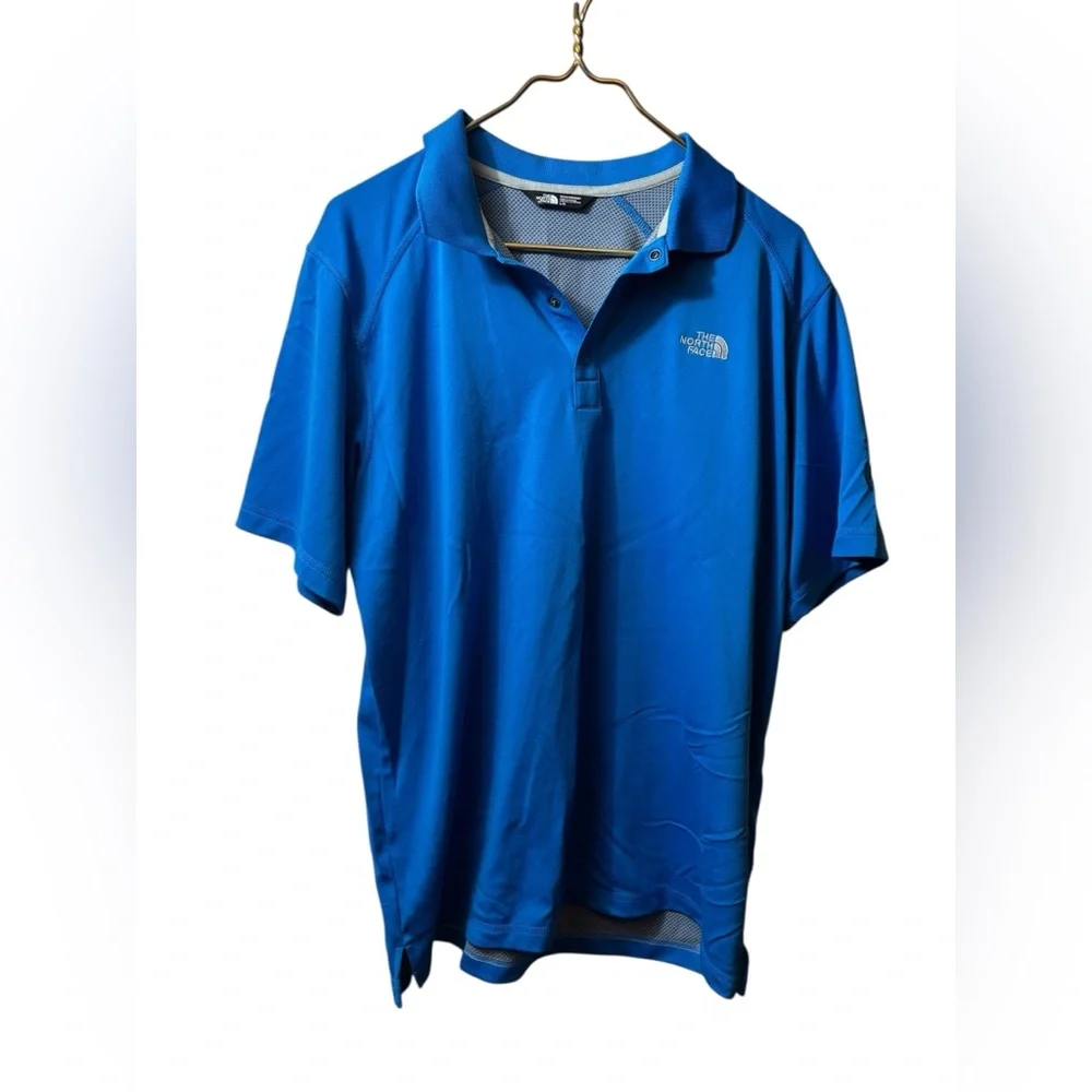 THE NORTH FACE | blue polo shirt large